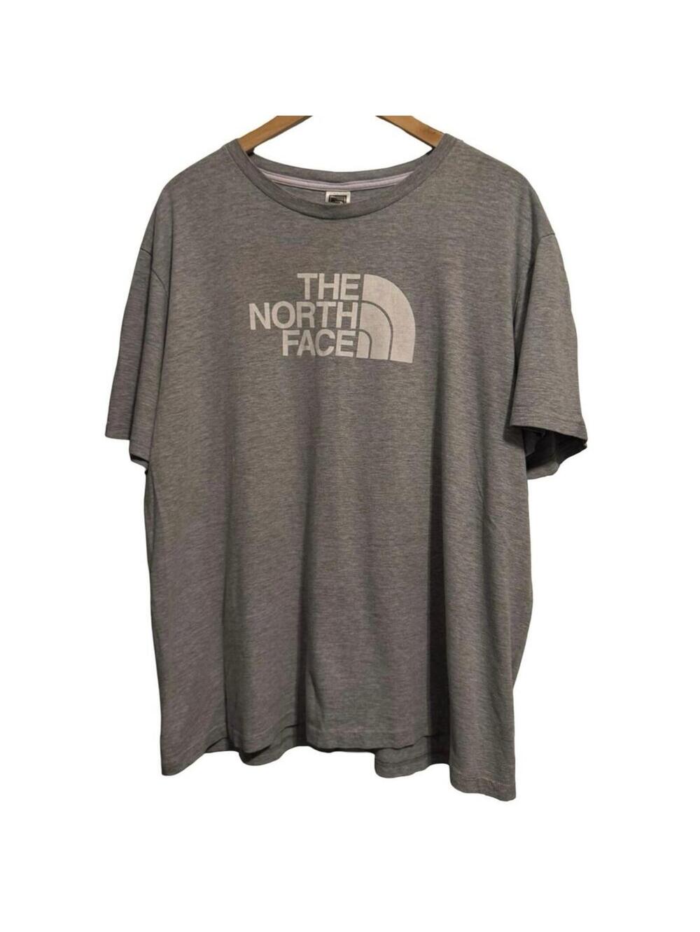 The North Face Mens Gray XL  Mountain Logo Short Sleeve Crew Neck T-Shirt
